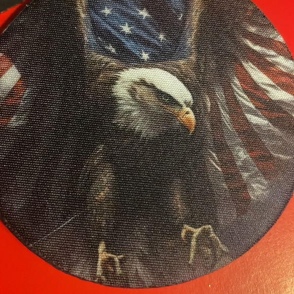 NEW patriotic coasters 
US flag with soaring eagle
2 for car cup holder - Picture 3 of 3